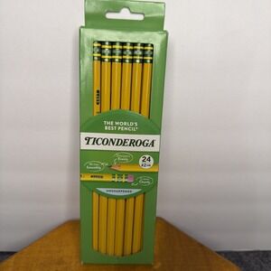 Ticonderoga Wood-Cased Pencils 24 Count‎ Unsharpened #2 HB X13924